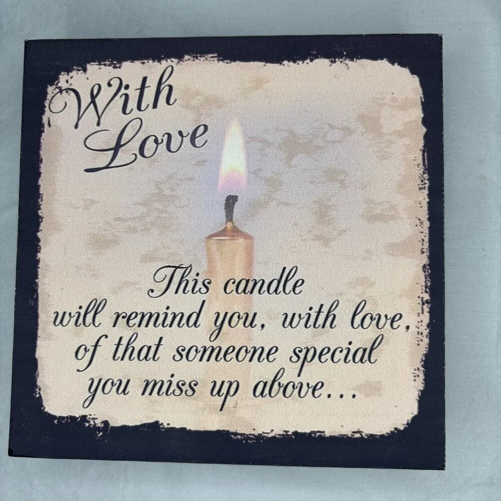 Rememberance Light Up Sign Candle Someone in Heaven Memorial Missing Loved One
